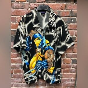 Wolverine Vintage Button Up All Over Print Shirt Medium